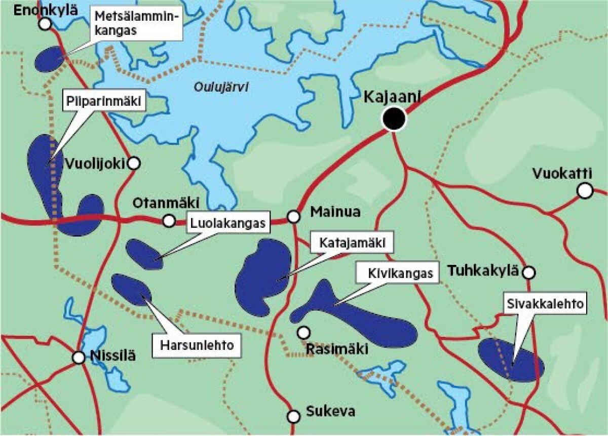 Tuulipuistoista näyttää muodostuvan Kajaanin etelä- ja länsirajalle pitkä  ketju | Kainuun Sanomat