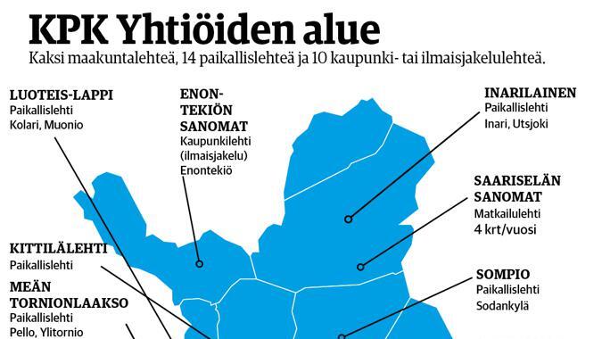 Uuden nimen saava KPK Yhtiöt julkaisee lähes kolmeakymmentä lehteä, muun muassa maakuntalehtiä Kainuun Sanomat ja Keskipohjanmaa.