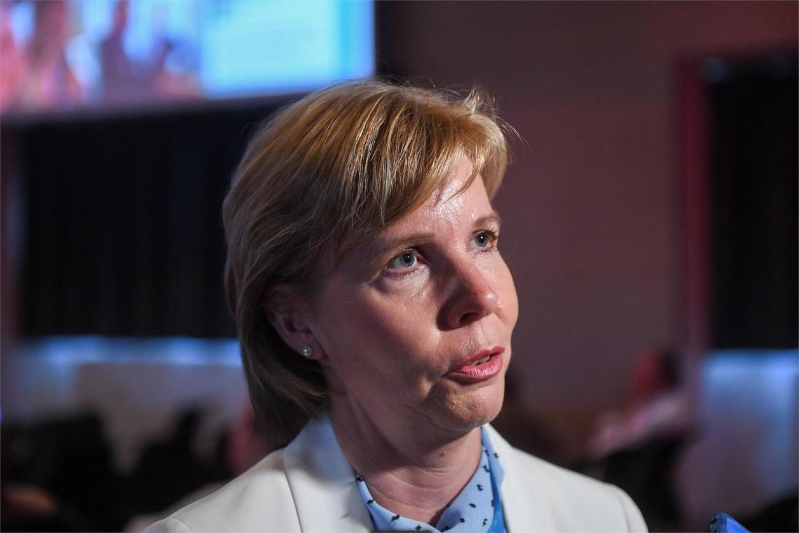 Rkp:n puheenjohtaja Anna-Maja Henriksson.