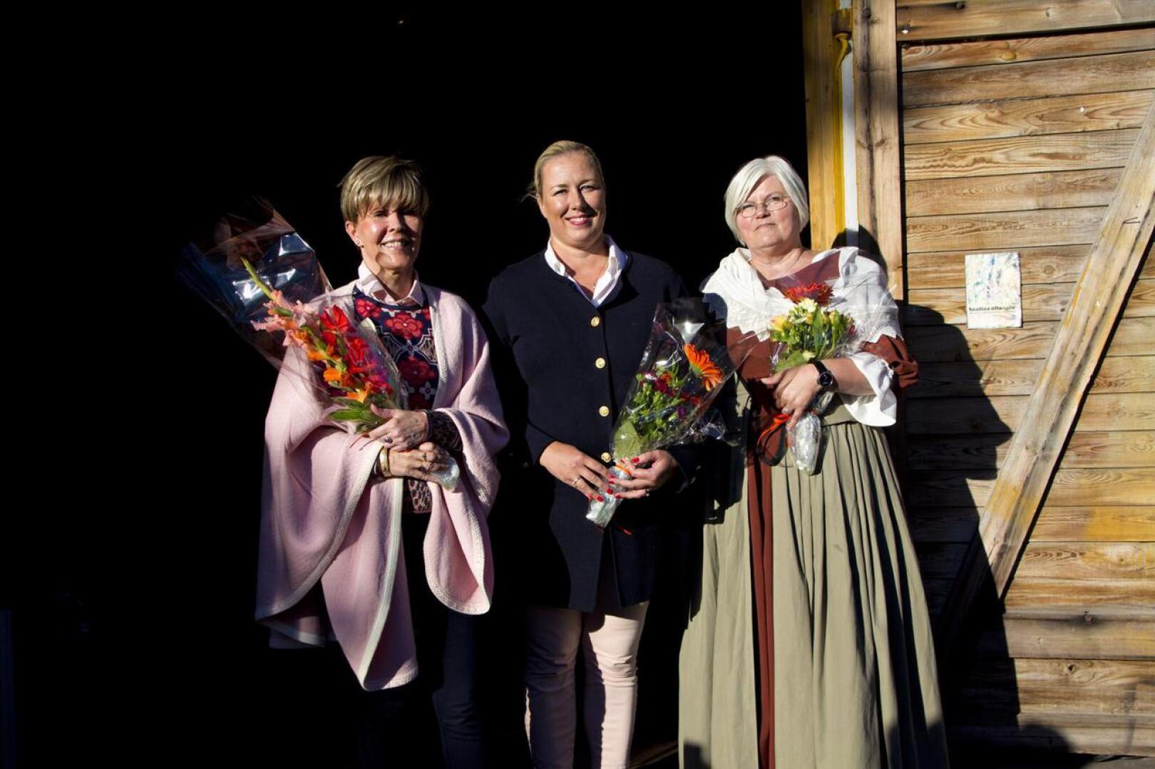 Helena Petäistö, Jutta Urpilainen ja Kristiina Teerikangas puhuivat tapahtumassa.