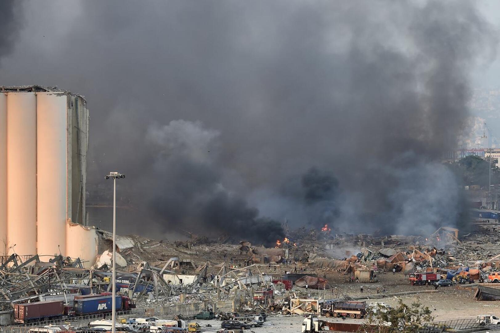 Beirutin sataman läheisyydessä tapahtunut räjähdys aiheutti laajoja tuhoja.