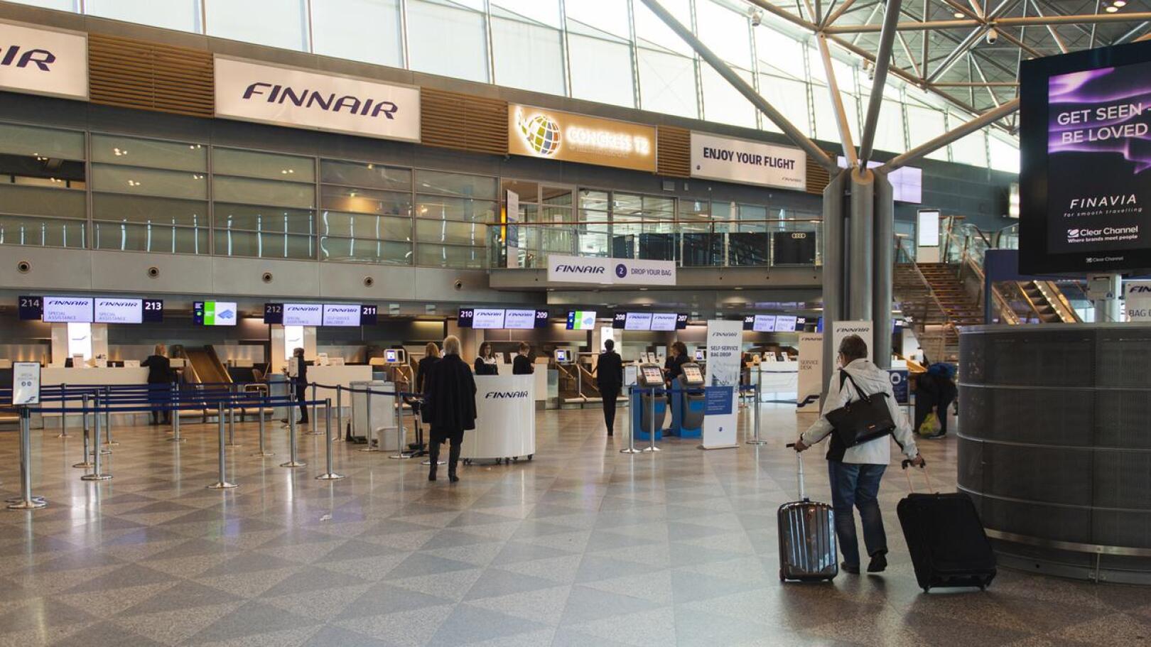 Koronavirus on hiljentänyt Helsinki-Vantaan lentoaseman. Kuva on otettu maaliskuussa.