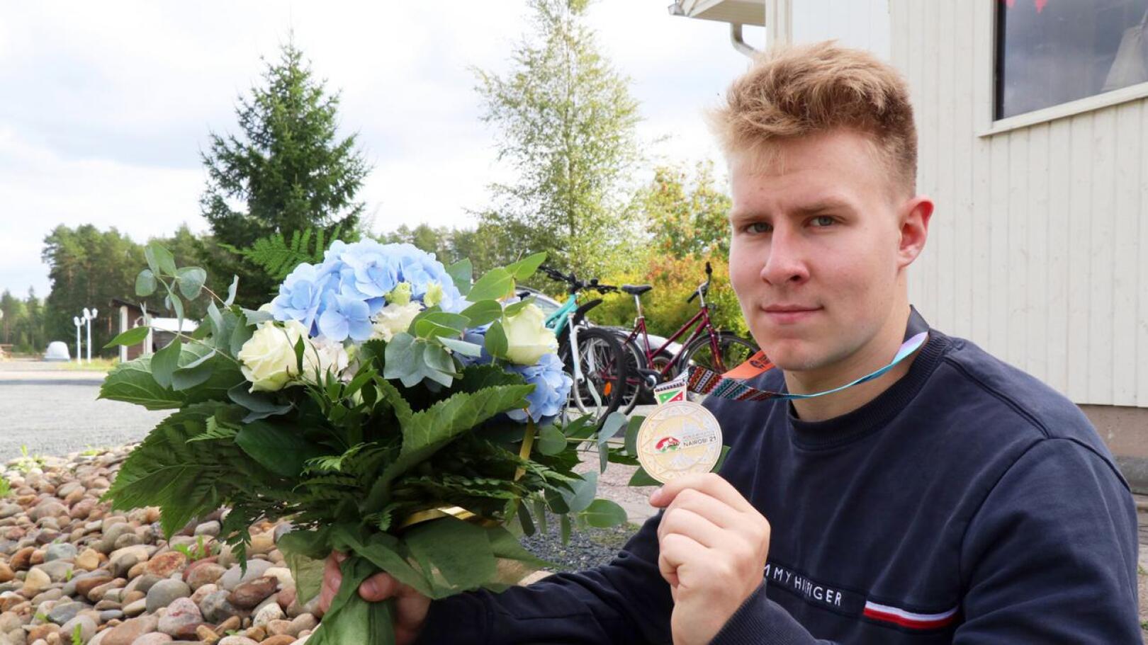 Nuorten keihään MM-mitalisti Janne Läspä palkittiin Keski-Pohjanmaan vuoden nuorena urheilijana. Arkistokuva.