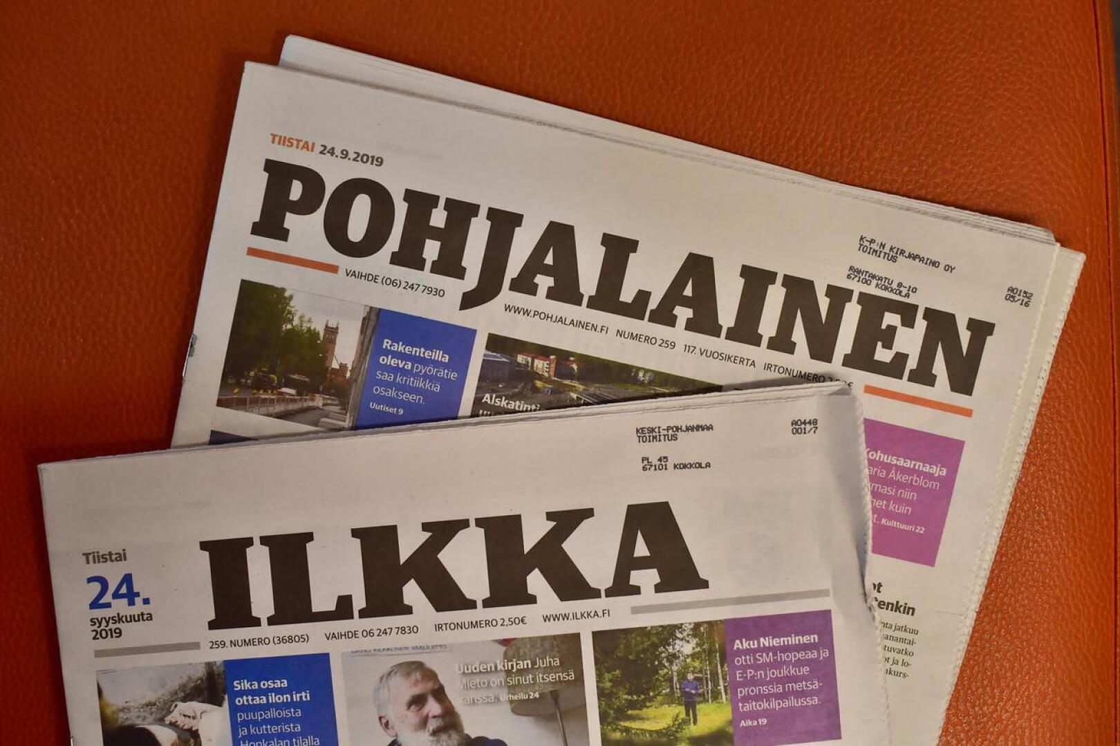 Ilkka-Yhtymä suunnittelee muuttavansa Ilkan ja Pohjalaisen yhdeksi mediabrändiksi.