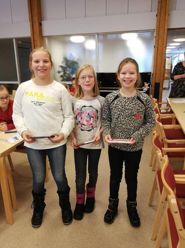 Voitokkaassa joukkueessa kilpailivat Alisa Saukko, Emmiina Tolonen ja Marianna Sorvari.