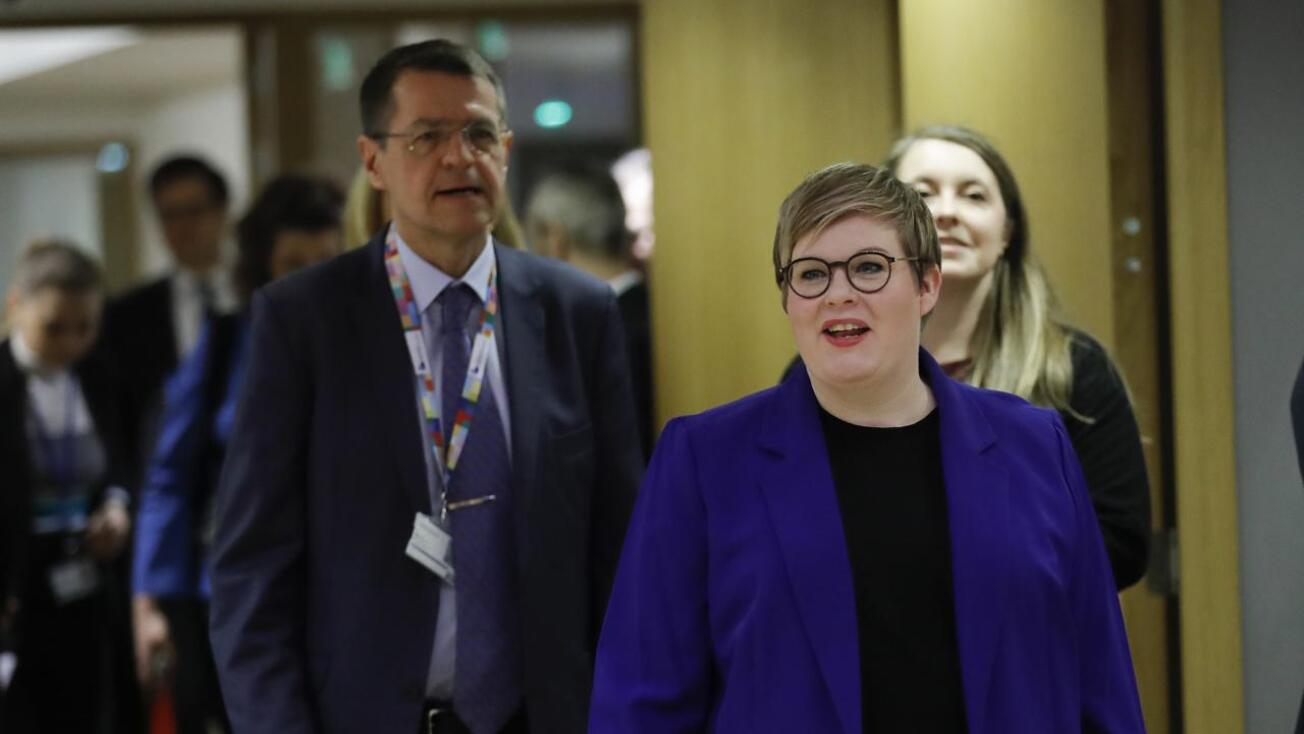 Suomen valtiovarainministeri Annika Saarikko saapuu Ecofinin valtiovarainministerien kokoukseen tiistaina Brysselissä.