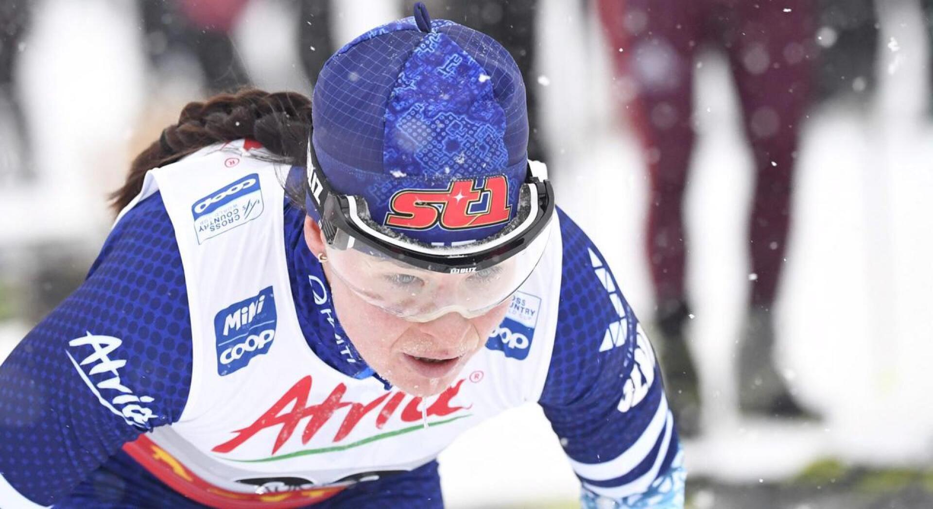 Krista Pärmäkoski ankkuroi Suomen naiset neljänneksi Lillehammerin viestissä.
