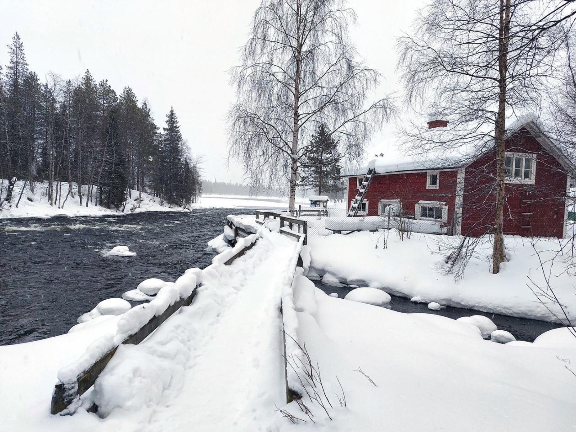 Kuvituskuvassa Käylän kylän Koskipuisto, joka on talvellakin kokemisen arvoinen.