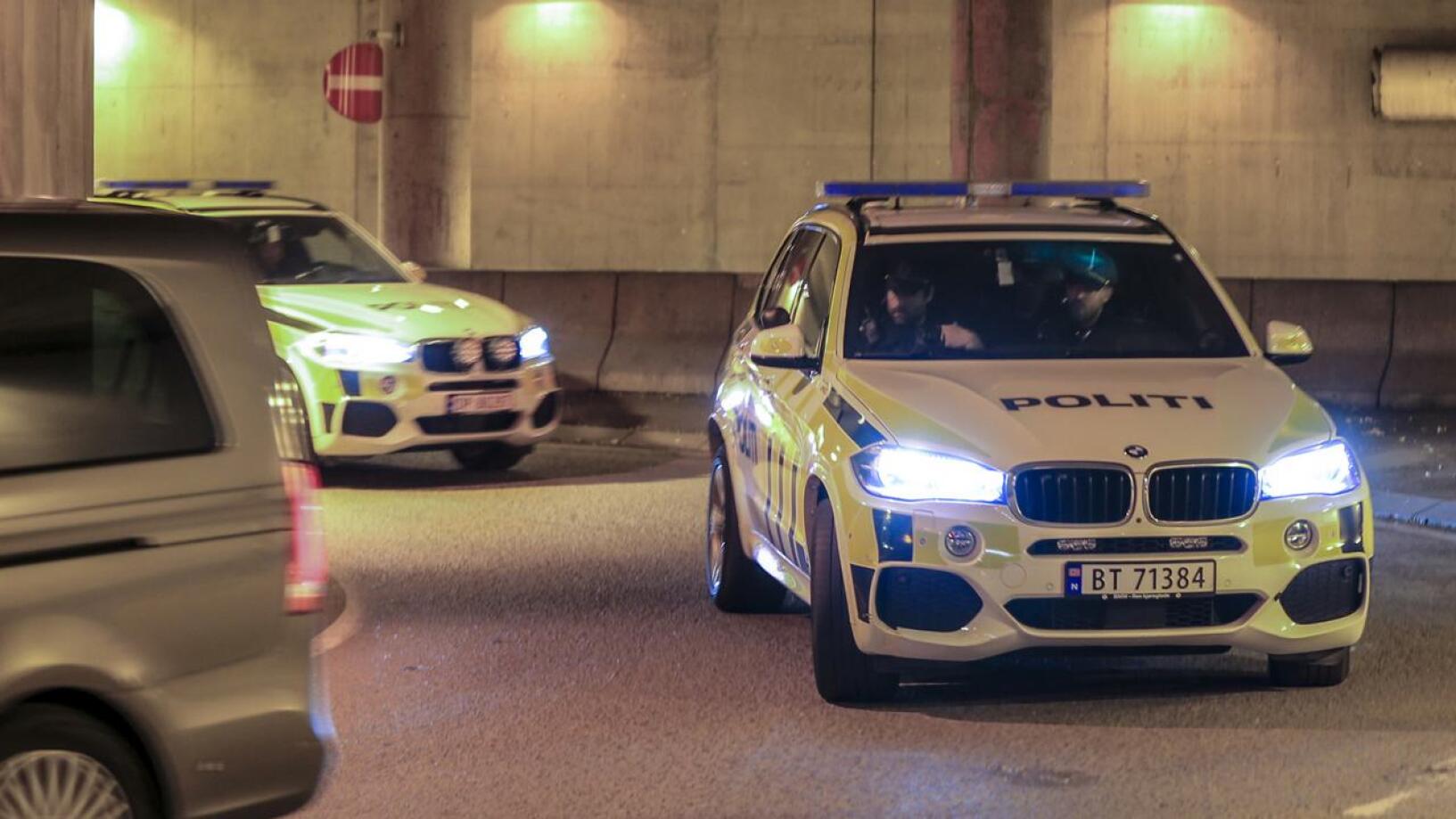 Poliisiauto Oslossa. Arkistokuva.
