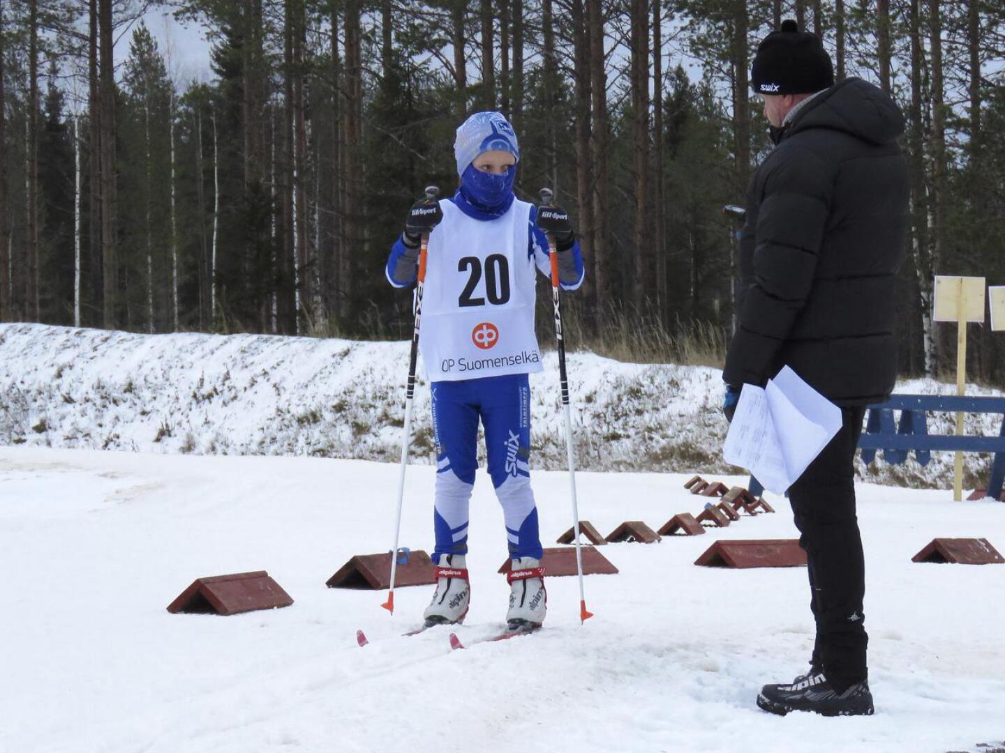 Vilho Käräjäoja hiihti M10-sarjan voittoon. 