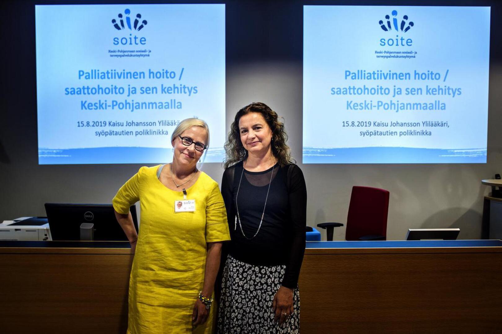 Kaisu Johansson ja Marilena Saukkosaari kertovat, että kuolemasta on tärkeää keskustella terveydenhoidossa.