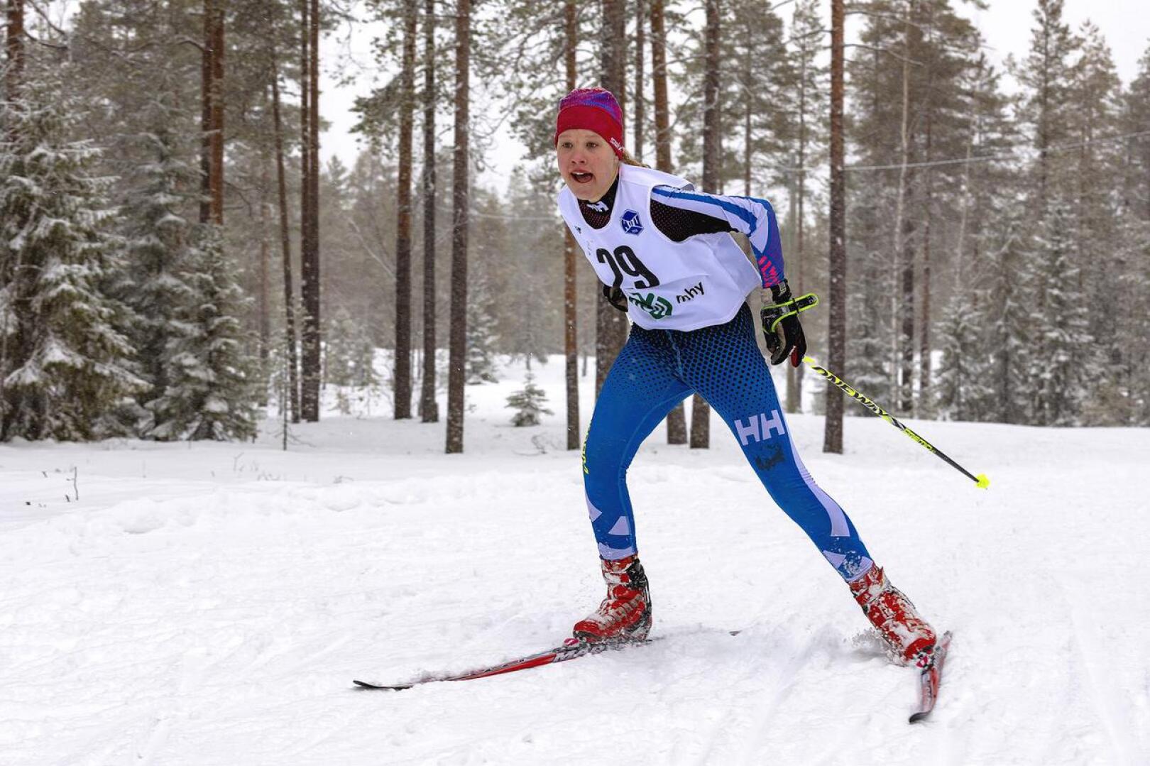 Aino Jylänki hiihti komeaan voittoon Vuokatissa. Kuva arkistokuva.