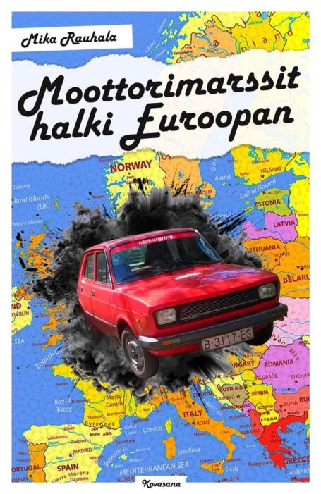 Mika Rauhalan kirjan kannessa komeilee punainen Fiat 127. 