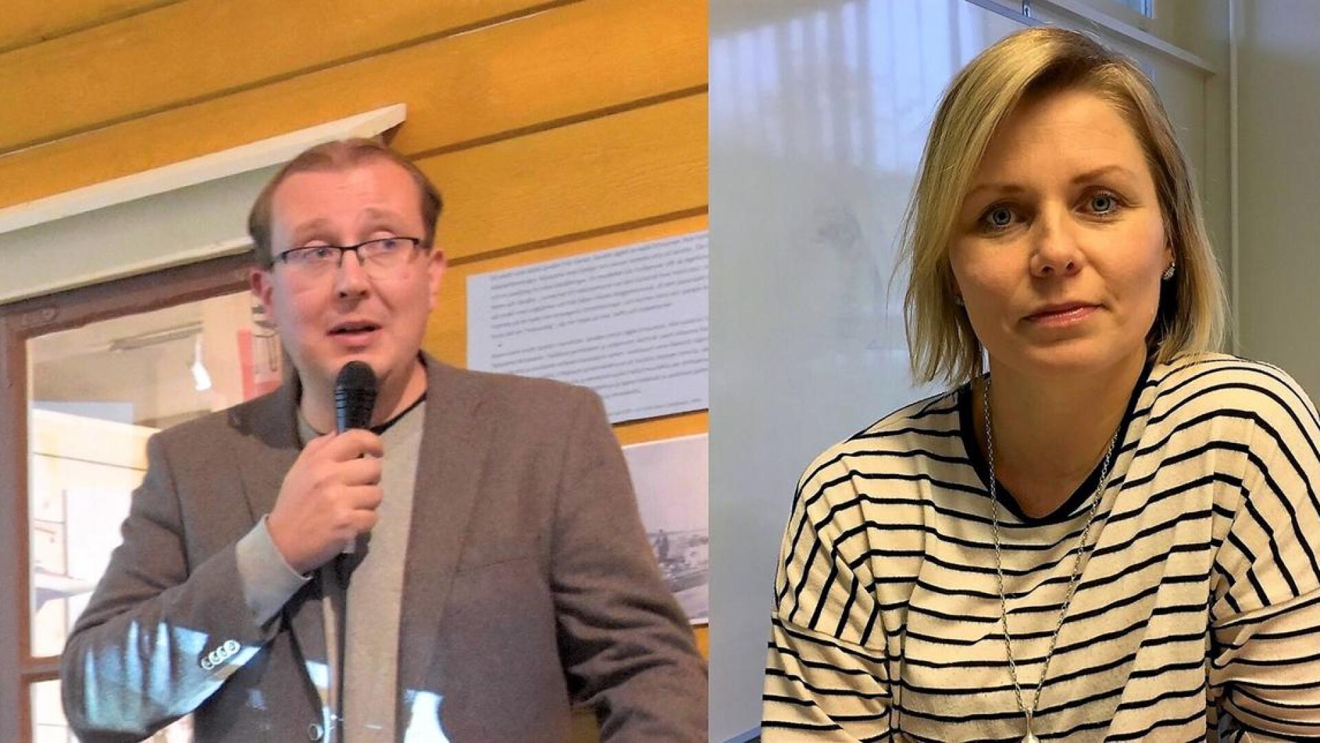 Viestintäsuunnittelija Antti Koivukangas ja projektipäällikkö Heidi Matinlassi ovat mukana RKP:n listalla.