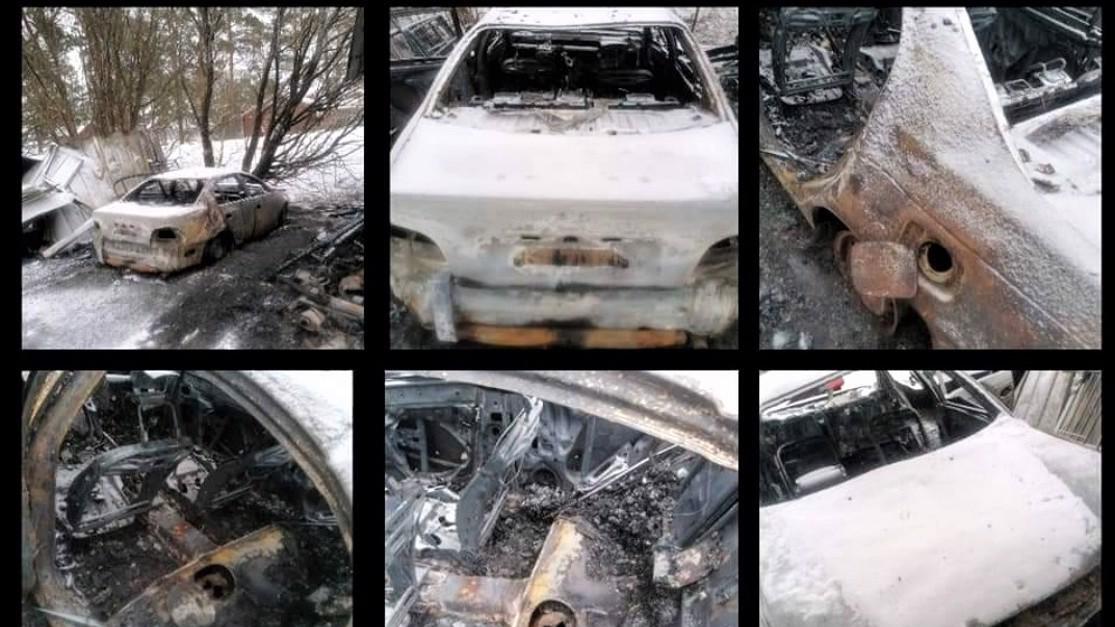 Koira havahtui auton renkaisen räjähtämiseen. Auton lisäksi tulipalossa tuhoutui muun muassa talven polttopuut.