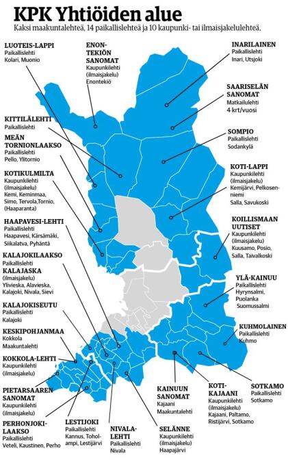 Uuden nimen saava KPK Yhtiöt julkaisee lähes kolmeakymmentä lehteä, muun muassa maakuntalehtiä Kainuun Sanomat ja Keskipohjanmaa.