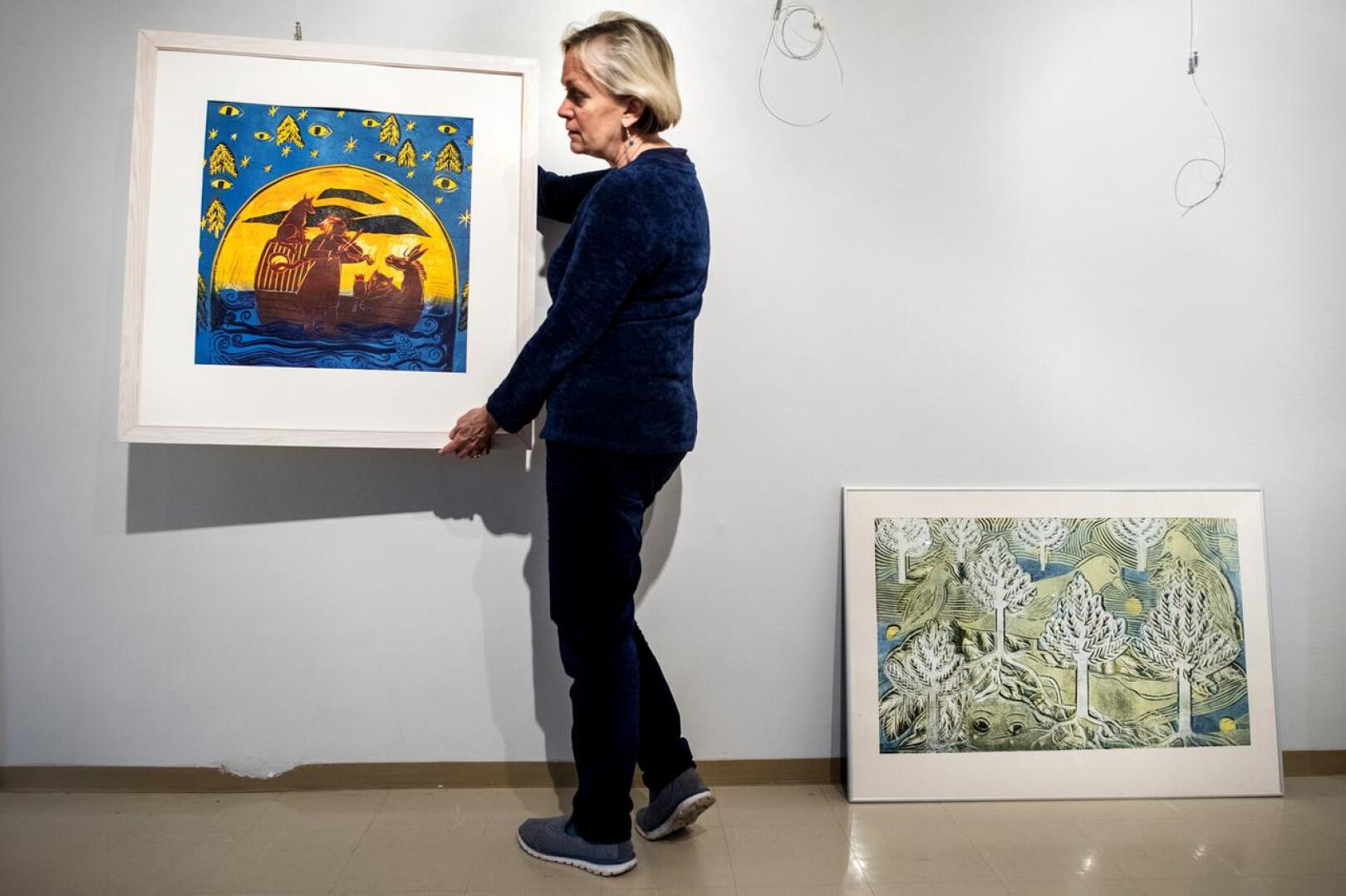 Jaana Erkkilän taidenäyttely oli Kokkolassa Galleria Artistassa joulukuussa 2018.