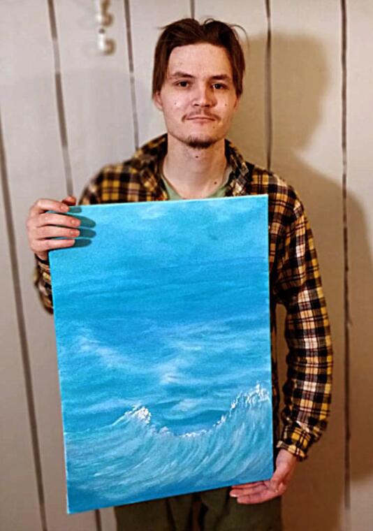 Pauli Mäntykangas on nuori oulaistelainen kuvantekijä. Kuvassa hänen näkemyksensä meren aalloista.