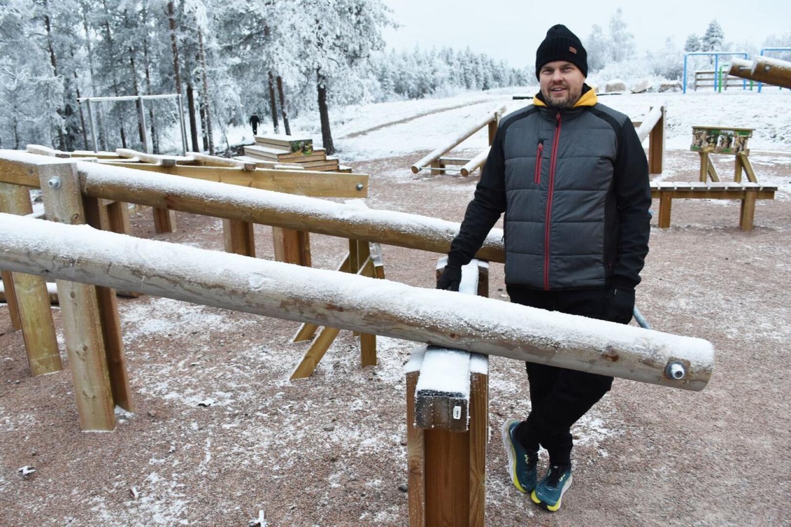 Lumimaan ulkokuntosali on HaU:n viimeisin iso projekti, jota Juha Aho on ollut vetämässä.