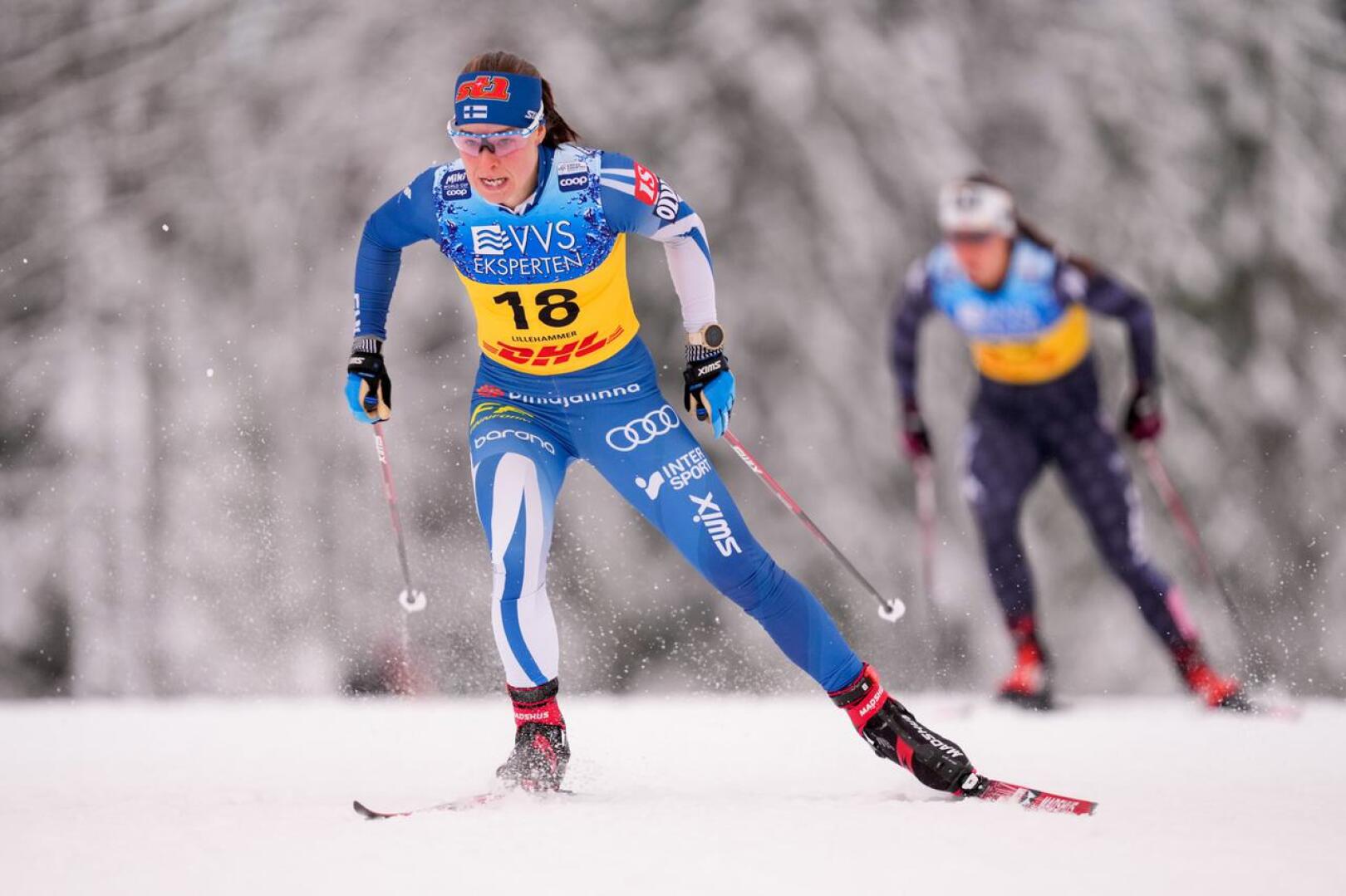 Krista Pärmäkoski oli suomalaisista paras sunnuntaina Lillehammerissa.