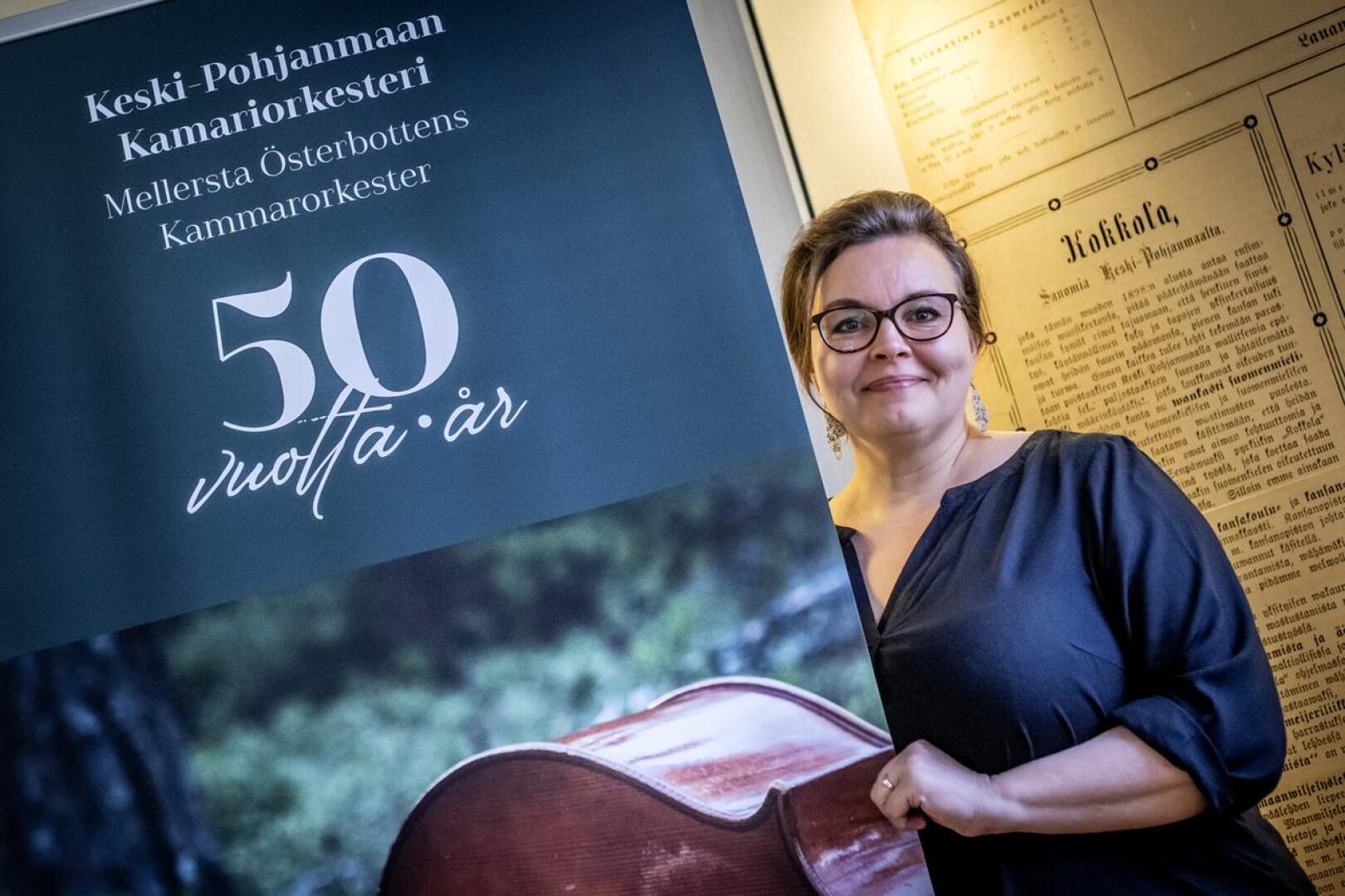 Marjukka Puutio on tyytyväinen Keski-Pohjanmaan Kamariorkesterin ensi syksyn korkeatasoiseen ohjelmaan. 