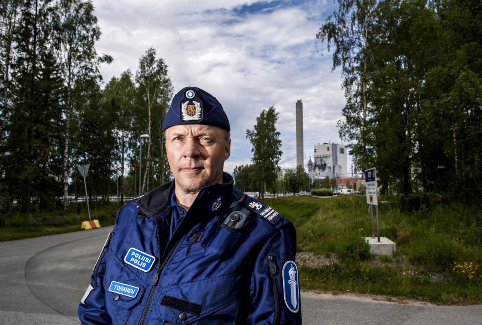Yksi havainnoista tehtiin täällä, OSTP:n tehdasalueen läheisyydessä, kertoo komisario Vesa Toivanen.