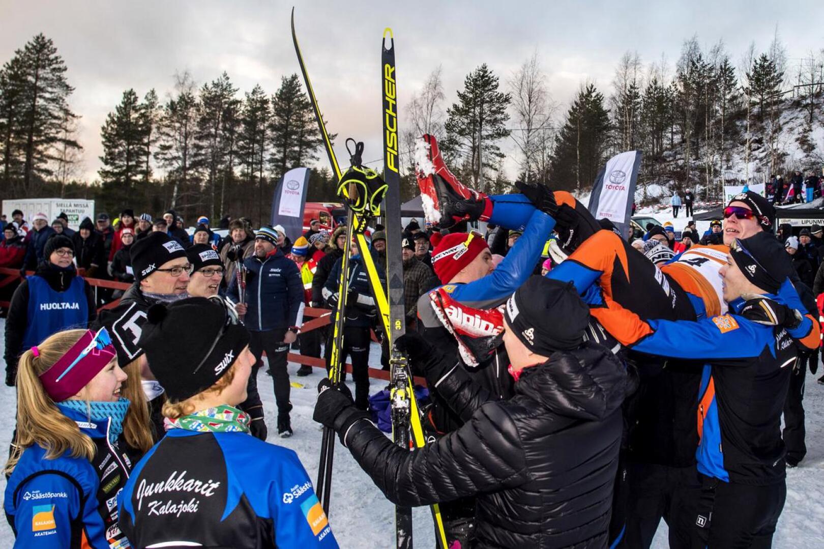 Kalajokiset juhlivat viime sunnuntaina. Tällä viikolla hiihdetään kilpaa Junkkarien kotiladulla.