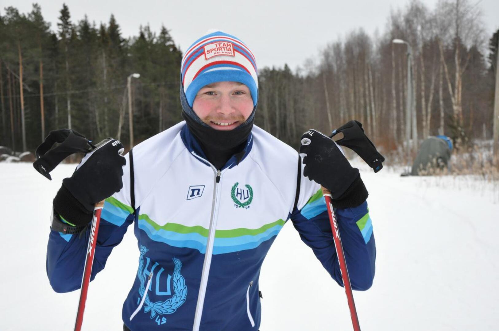 Juuso Mattila hiihti Tampereen SM-kisassa kuudenneksi. Kuva viime talvelta.