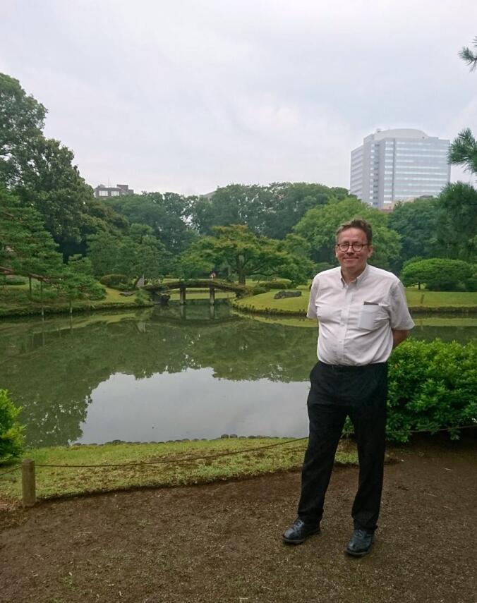 Timo Honkela vieraili kesällä 2018 Tokiossa puhumassa Rauhankoneesta.
