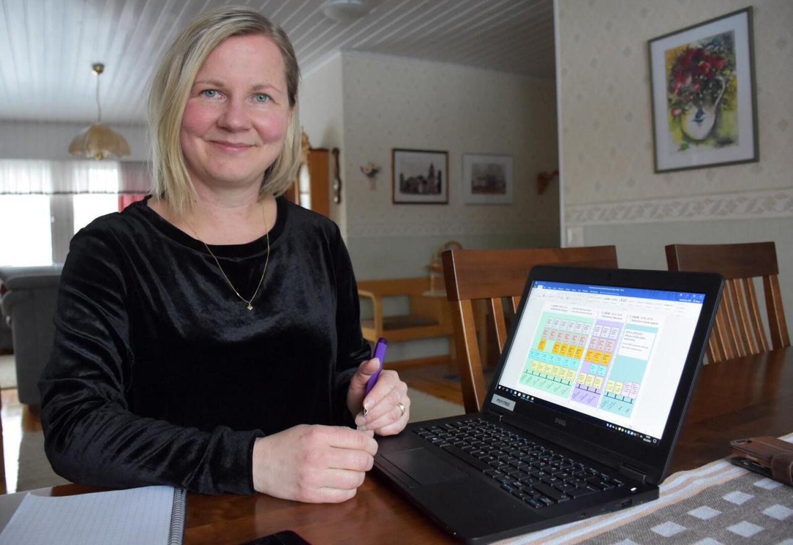 Talvilomallaan Rautiossa vieraillut Kati Vasalampi on perehtynyt tutkijan työssään nuorten opiskelumotivaatioon ja hyvinvointiin.