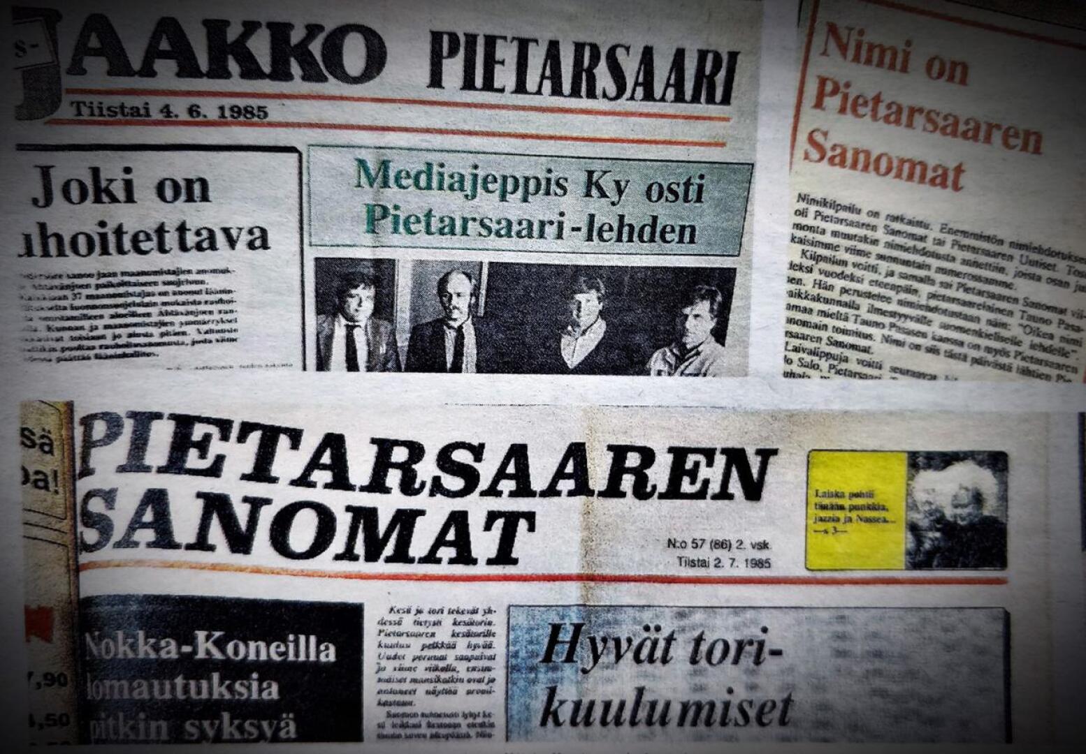 Ensimmäinen Pietarsaaren Sanomat -nimellä julkaistu lehti ilmestyi heinäkuussa 1985. Ensi helmikuussa PS muuttuu tilattavasta lehdestä kerran viikossa eli keskiviikkoisin ilmestyväksi ilmaisjakelulehdeksi ja nykyisin perjantaisin ilmestyvä ilmaisjakelulehti PS Pulssi lakkautetaan. 