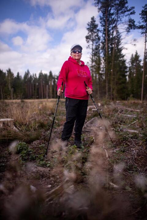Kokkolalainen Kristiina Holmqvist on tottunut vaeltaja. 